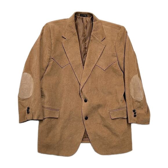 Circle S Other - Circle S Blazer Mens 50R Brown Corduroy Elbow Patch Cowboy Western Ranch Wear TX